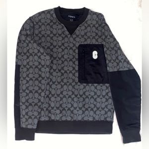 Coach Signature Crewneck Sweatshirt Mens Small (Grey)